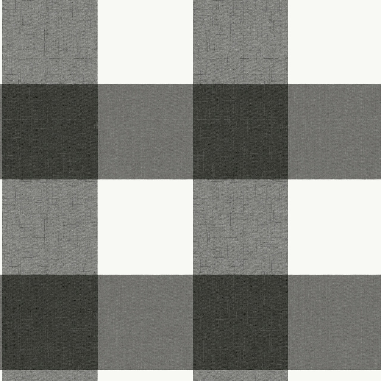 Wallpops Charcoal Farmhouse Plaid Peel & Stick Wallpaper